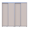 Tolóajtós gardróbszekrény Doros Sigma Slim kasmír 2+2 ajtó 220x45x214.4 (42005590)
