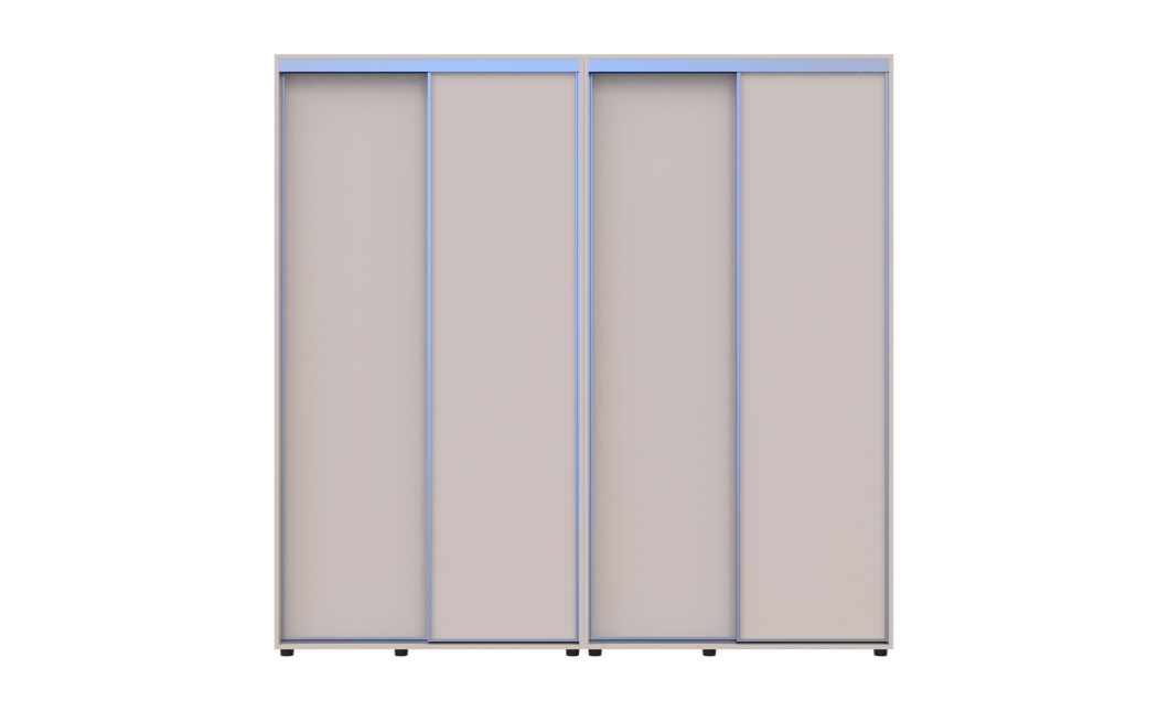 Tolóajtós gardróbszekrény Doros Sigma Slim kasmír 2+2 ajtó 220x45x214.4 (42005590)