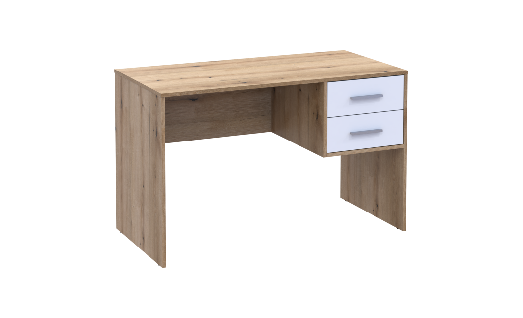Számítógépasztal Doros T2 Ewok tölgy / Fehér 120x60x75 (81339331)