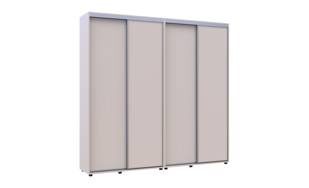 Tolóajtós gardróbszekrény Doros Sigma Slim kasmír 2+2 ajtó 220x45x214.4 (42005590)