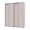 Tolóajtós gardróbszekrény Doros Sigma Slim kasmír 2+2 ajtó 180x45x214.4 (42005582)