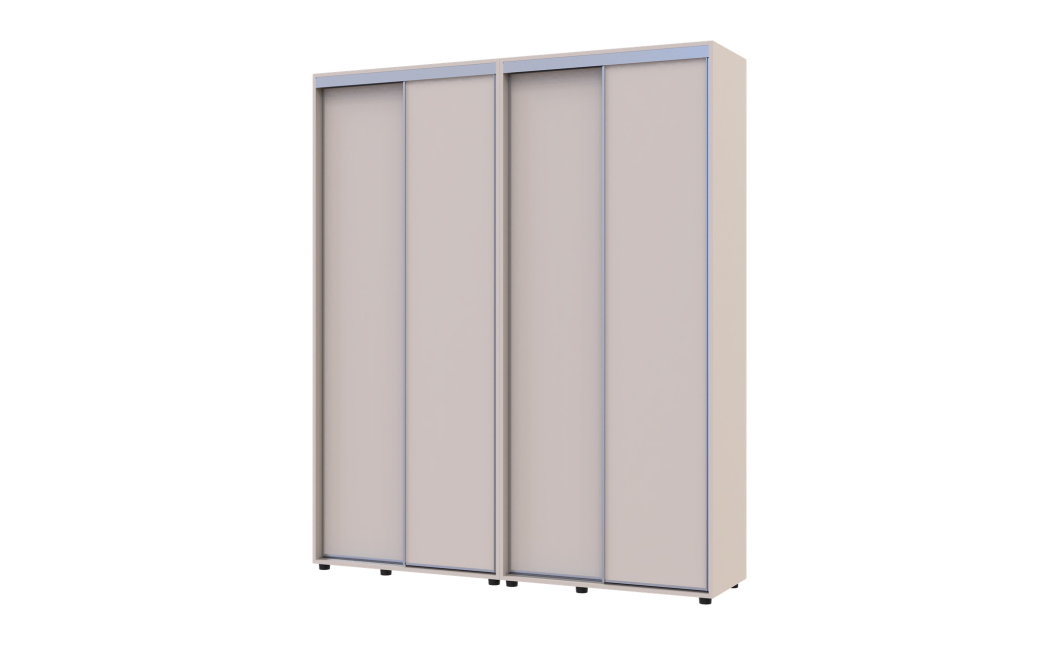Tolóajtós gardróbszekrény Doros Sigma Slim kasmír 2+2 ajtó 180x45x214.4 (42005582)