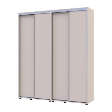 Tolóajtós gardróbszekrény Doros Sigma Slim kasmír 2+2 ajtó 180x45x214.4 (42005582)