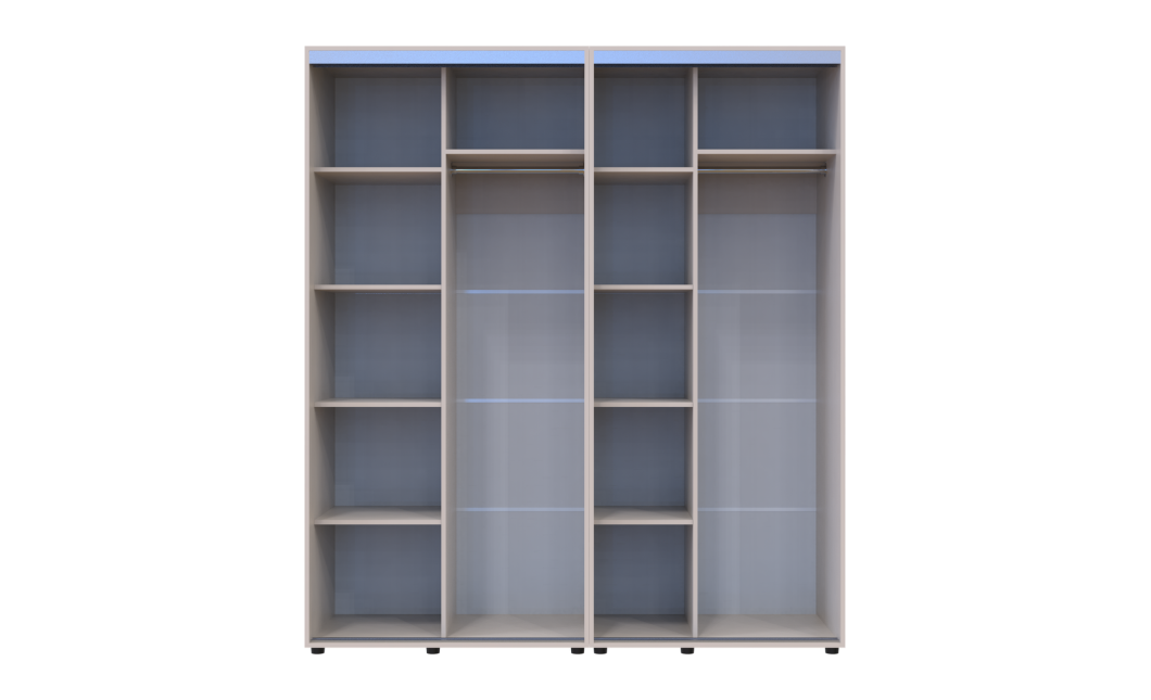 Tolóajtós gardróbszekrény Doros Sigma Slim kasmír 2+2 ajtó 190x60x214.4 (42005585)