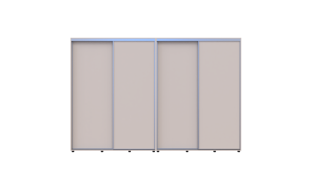 Tolóajtós gardróbszekrény Doros Sigma Slim kasmír 2+2 ajtó 320x45x214.4 (42005610)