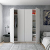 Gardróbszekrény szett Doros Promo polcokkal Fehér 2+2 bútorlap 180x48x204 (44900288)