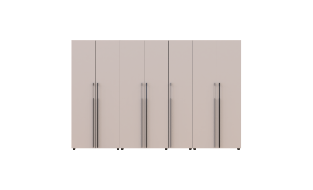 Gardróbszekrény polcokkal és fiókokkal Doros Kasper Kasmír 2+3+2 ajtó 315x48x204 (42005738)