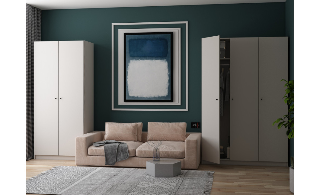 Nyílóajtós gardróbszekrény Doros Promo kasmír 2 bútorlap 90x48x204 (80737668)