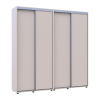 Tolóajtós gardróbszekrény Doros Sigma Slim kasmír 2+2 ajtó 210x45x214.4 (42005588)