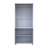 Nyílóajtós gardrobszekrény Doros Thorn Natti Lúcc/Fehér 2 ajtó vállfás 90x51,6x200 (44900459)