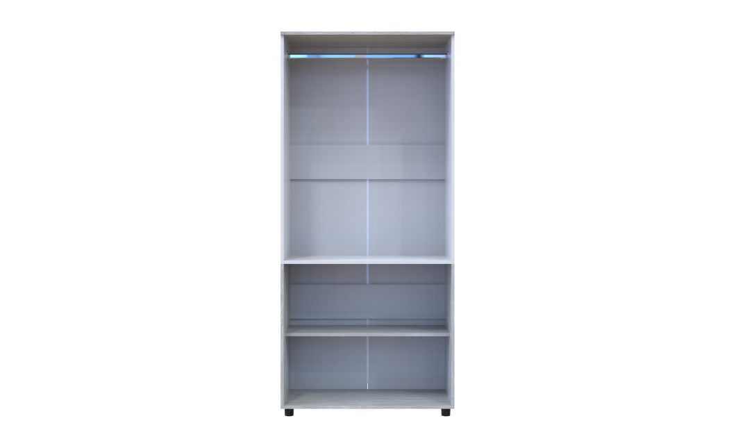 Nyílóajtós gardrobszekrény Doros Thorn Natti Lúcc/Fehér 2 ajtó vállfás 90x51,6x200 (44900459)