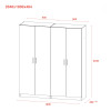 Gardróbszekrény szett Doros Promo polcokkal Fehér 2+2 bútorlap 180x48x204 (44900288)