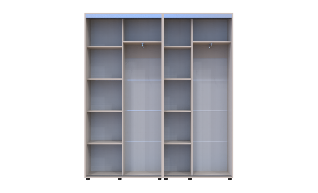 Tolóajtós gardróbszekrény Doros Sigma Slim kasmír 2+2 ajtó 190x45x214.4 (42005584)