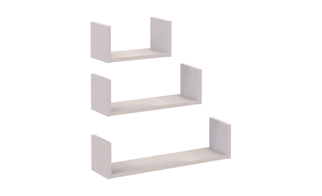 Polcrendszer Doros Feel Kasmír 3 db 30/45/60х15х15 (41516079)
