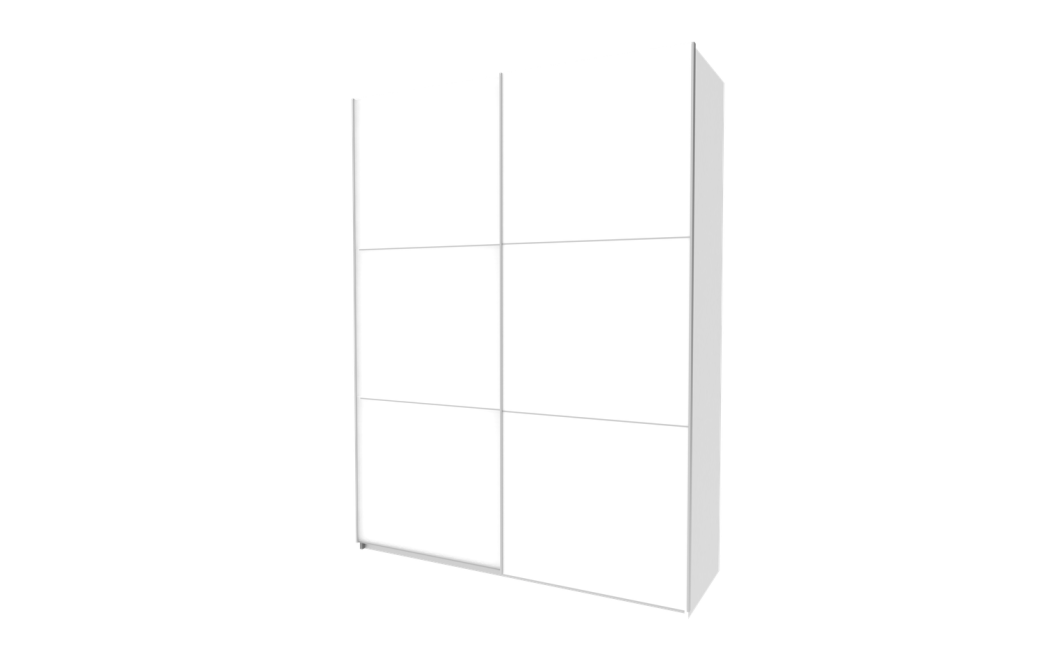 Tolóajtós gardróbszekrény Doros G-Caiser Fehér/Fehér 2 bútorlap / 3 rész 180x60x240 (42002108)