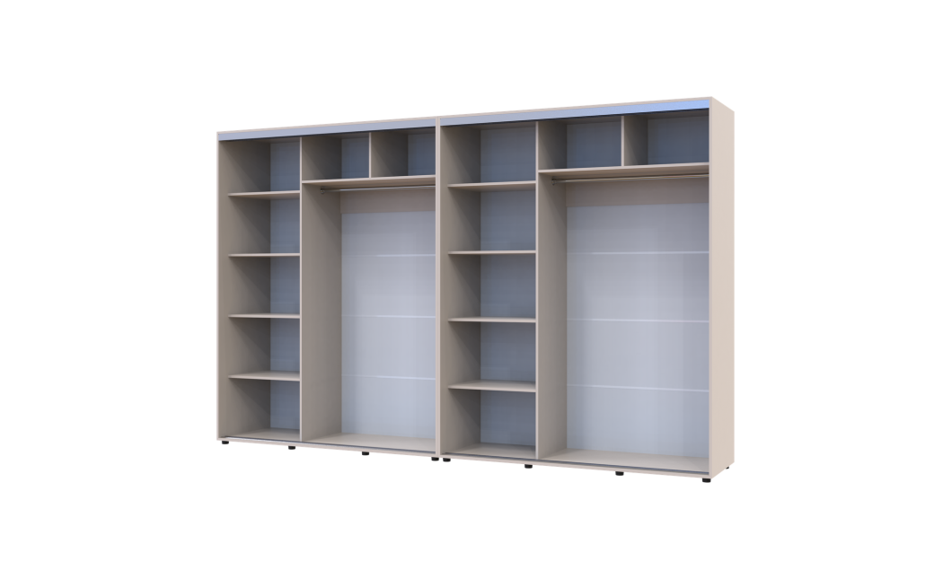 Tolóajtós gardróbszekrény Doros Sigma Slim kasmír 2+2 ajtó 340x60x214.4 (42005615)
