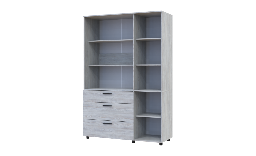 Nyílóajtós gardrobszekrény Doros Thorn Natti Lúcc 3 ajtó/3 fiók polcokkal 135x51,6x200 (44900482)