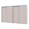 Tolóajtós gardróbszekrény Doros Sigma Slim kasmír 2+2 ajtó 340x60x214.4 (42005615)
