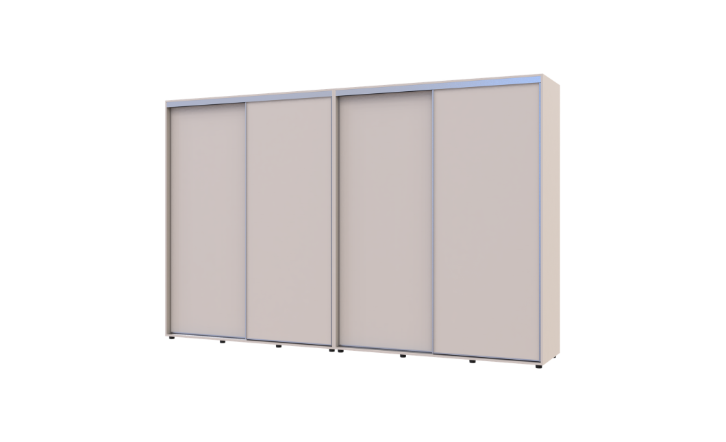 Tolóajtós gardróbszekrény Doros Sigma Slim kasmír 2+2 ajtó 340x60x214.4 (42005615)