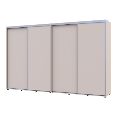 Tolóajtós gardróbszekrény Doros Sigma Slim kasmír 2+2 ajtó 340x60x214.4 (42005615)