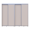 Tolóajtós gardróbszekrény Doros Sigma Slim kasmír 2+2 ajtó 250x60x214.4 (42005597)