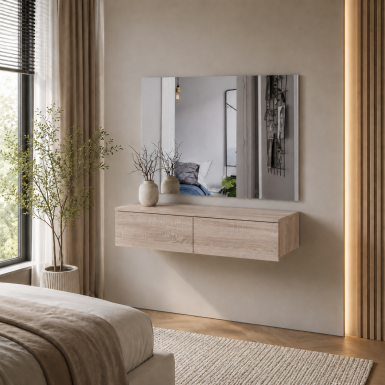 Bútorszett Doros Levia + Tükör Sonoma tölgy 100х32х100 (42005388)
