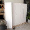 Nyílóajtós gardróbszekrény Doros Promo Fehér 2+3 bútorlap 225x48x204 (42005004)