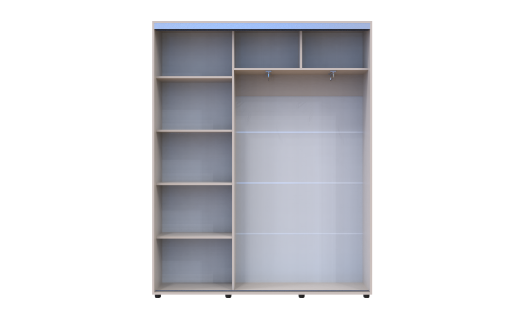 Tolóajtós gardróbszekrény Doros Sigma Slim kasmír 2 ajtó 170x45x214.4 (42005451)
