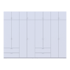 Gardróbszekrény szett Doros Lukas Fehér/Fehér 4+4 ajtós 320x50x240 (42005126)