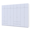 Gardróbszekrény szett Doros Lukas Fehér/Fehér 4+4 ajtós 320x50x240 (42005126)