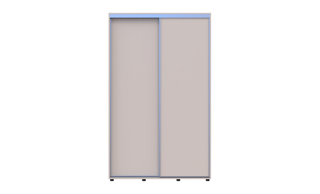 Tolóajtós gardróbszekrény Doros Sigma Slim kasmír 2 ajtó 130x45x214.4 (42005447)