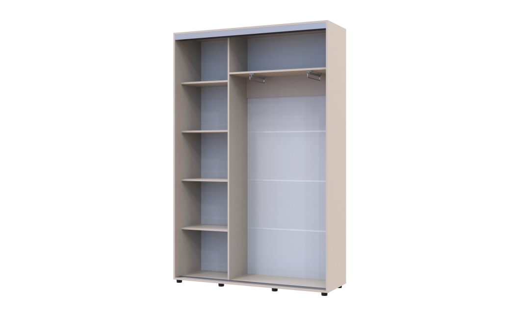 Tolóajtós gardróbszekrény Doros Sigma Slim kasmír 2 ajtó 140x45x214.4 (42005448)