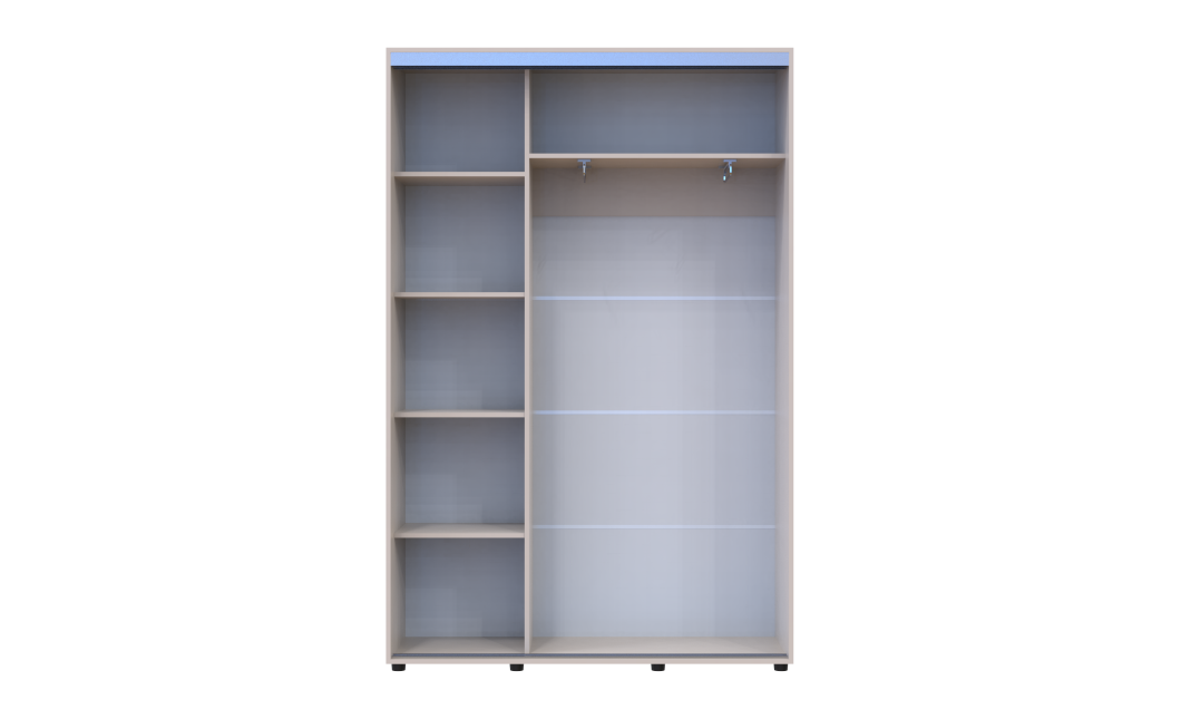 Tolóajtós gardróbszekrény Doros Sigma Slim kasmír 2 ajtó 140x45x214.4 (42005448)