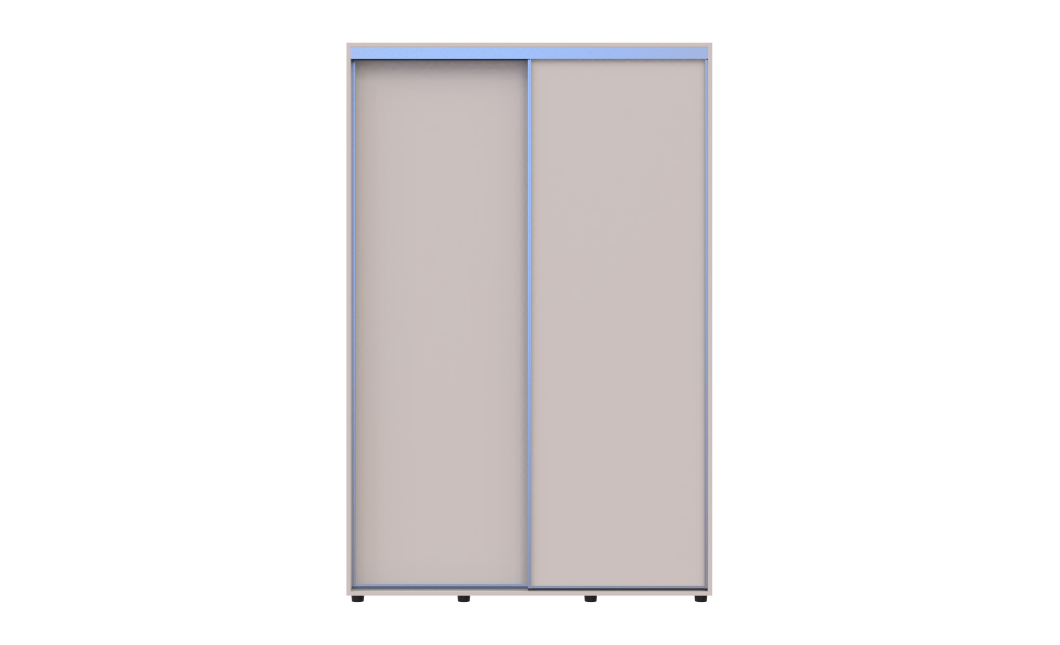 Tolóajtós gardróbszekrény Doros Sigma Slim kasmír 2 ajtó 140x45x214.4 (42005448)