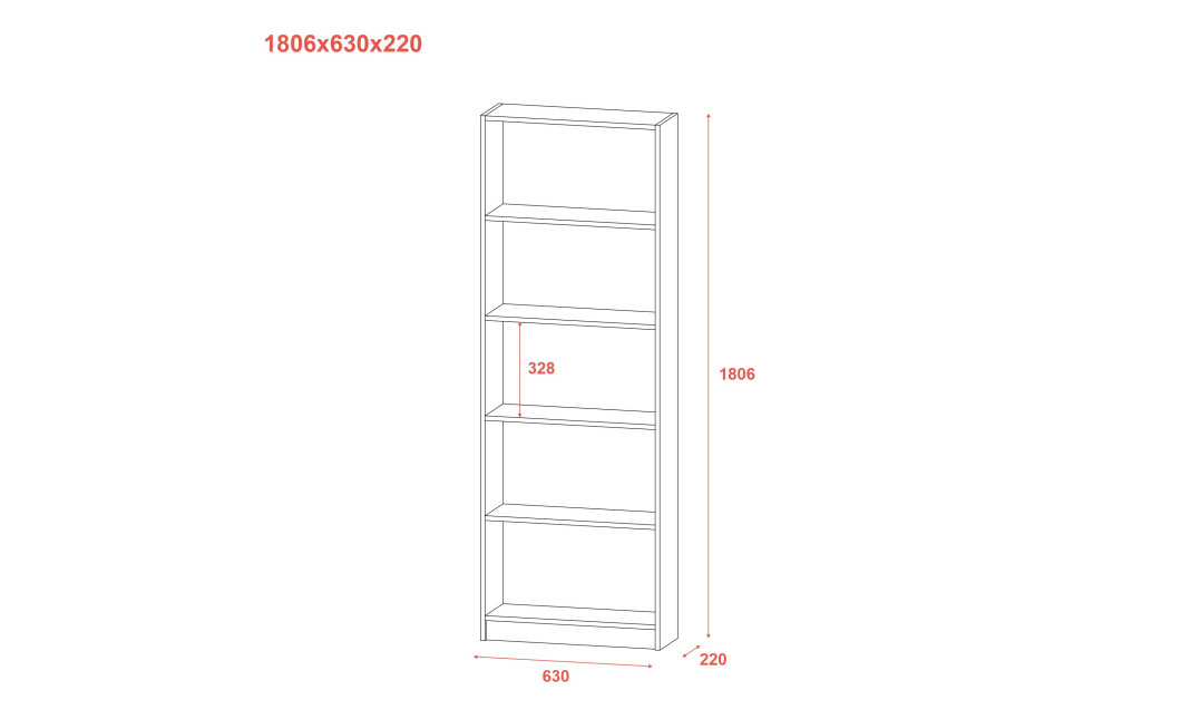 5 szintes polcos állvány Fehér 63х22х180 (40515974) 