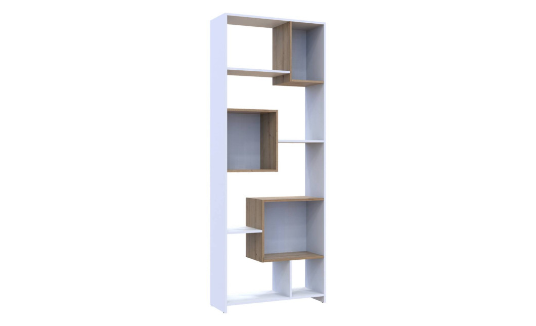 Polcrendszer Magas Doros B1S Fehér/Ewok tölgy 81x30x210 (41516039)