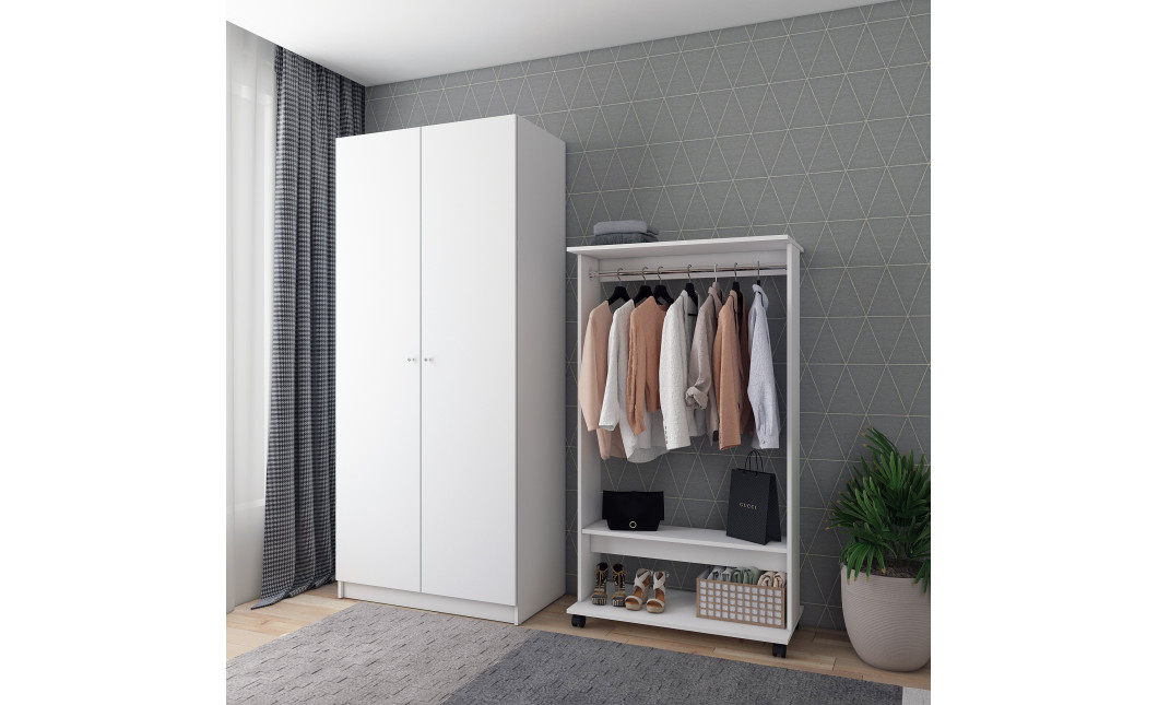 Ruhaállvány Doros D2 Fehér 85x41.6x150 (41510080)