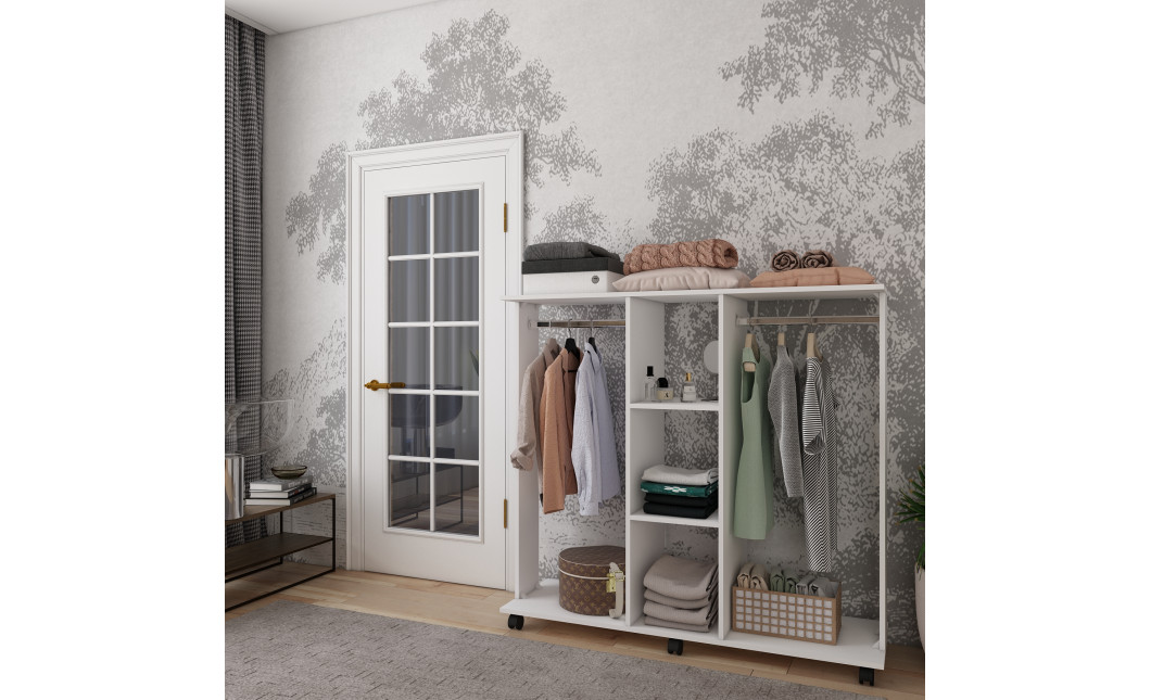 Ruhaállvány Doros D3 Fehér 130x40.6x121 (41510082)