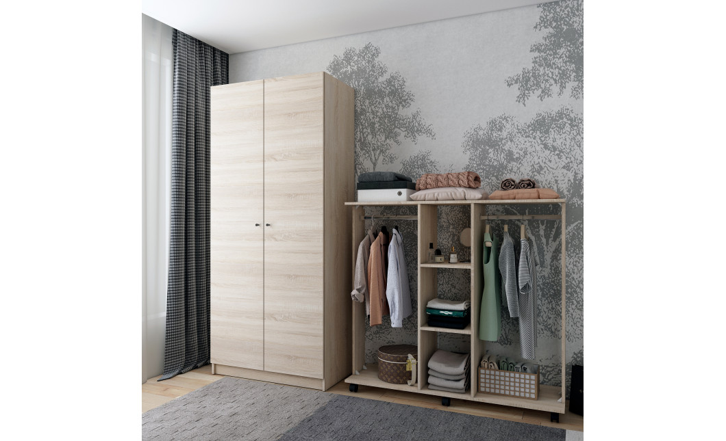 Ruhaállvány Doros D3 Sonoma tölgy 130x40.6x121 (41510112)