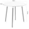 Étkezőgarnitúra: KAMI kerek étkezőasztal 80 cm fehér / fa színű lábak + 2 db MARK szék fehér (100831326)