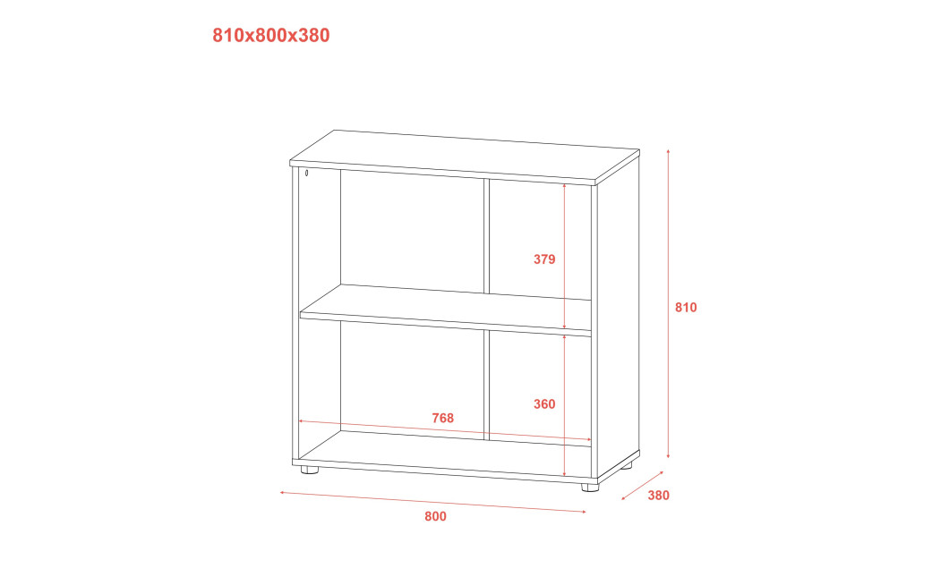 Komód Doros Ron 3 2 bútorlap Fehér 80x38x81 (41516001)