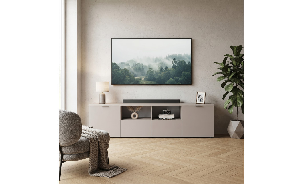 Komód Doros Ron 4 kasmír 2 bútorlap 2 Fiók 180x38x50 (41516046)