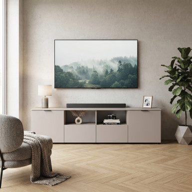 Komód Doros Ron 4 kasmír 2 bútorlap 2 Fiók 180x38x50 (41516046)