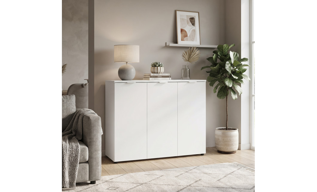 Komód Doros Ron 6 3 bútorlap Fehér 120x38x100 (41515999)
