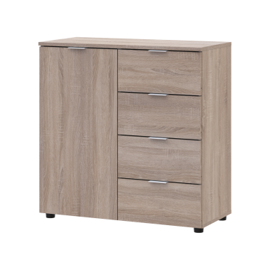 Komód Doros Ron 1 1 ajtó 4 Fiók Sonoma tölgy 80x38x81 (41516294)