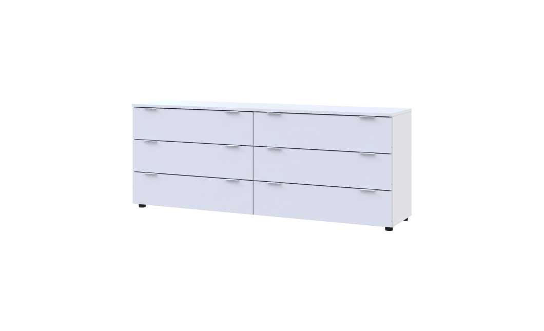 Komód Doros Ron 9 Fehér 6 fiók 160x38x62 (41516175)