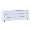 Komód Doros Ron 9 Fehér 6 fiók 160x38x62 (41516175)