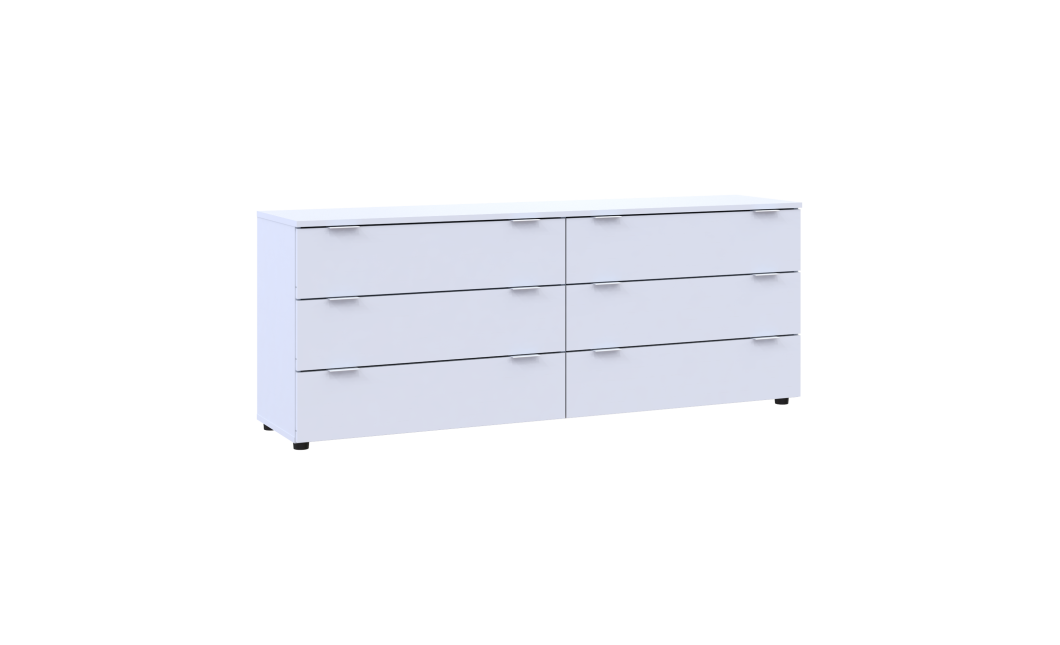 Komód Doros Ron 9 Fehér 6 fiók 160x38x62 (41516175)