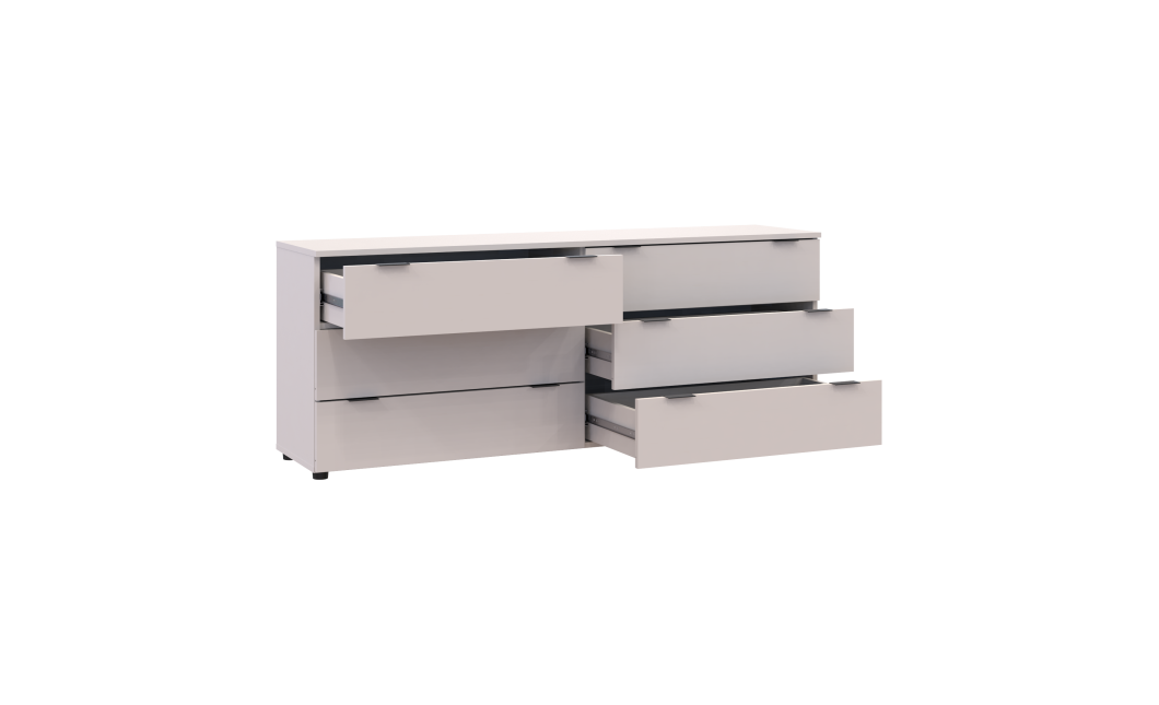 Komód Doros Ron 9 Kasmír  6 fiók 160x38x62 (41516174)