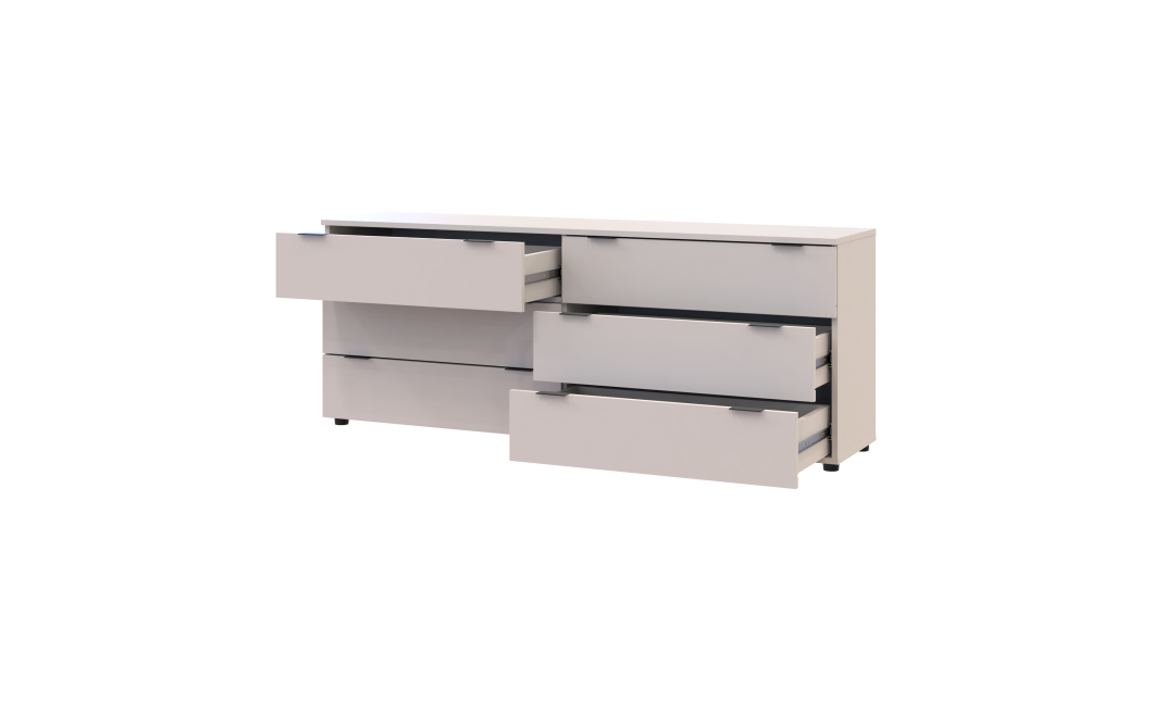 Komód Doros Ron 9 Kasmír  6 fiók 160x38x62 (41516174)